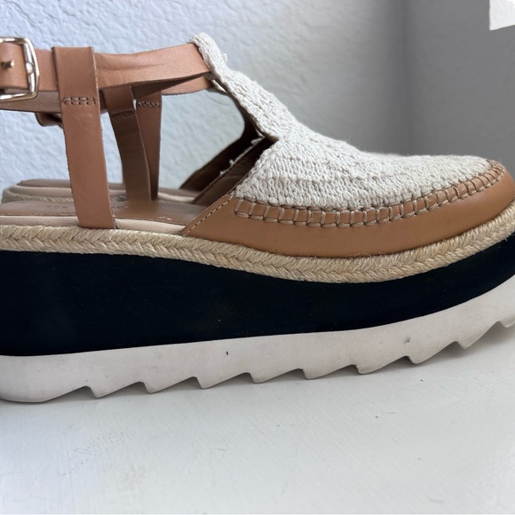 Free People Cream Crochet Platform Espadrille Sandals - Picture 5 of 8